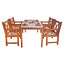 5-Piece Outdoor Eucalyptus Dining Set