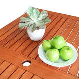 Eco-Friendly 4-Piece Wood Outdoor Dining Set with Rectangular Table V98SET37