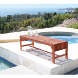 Malibu Eco-Friendly 3-Piece Wood Outdoor Dining Set with Backless Benches V98SET5