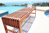 Malibu Eco-Friendly 3-Piece Wood Outdoor Dining Set with Backless Benches V98SET5