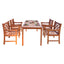 Malibu Eco-Friendly 5-Piece Wood Outdoor Dining Set V98SET6