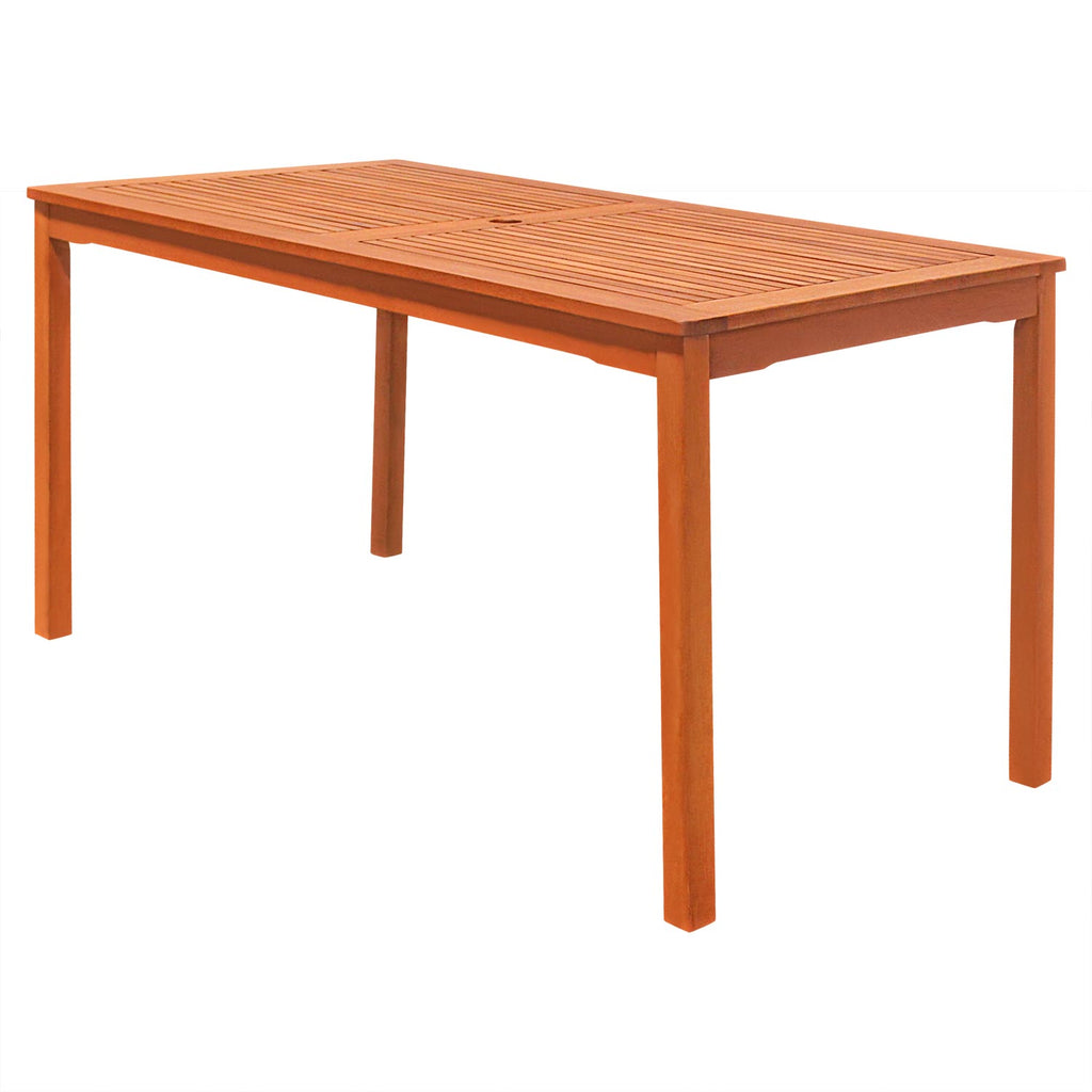 Outdoor Eucalyptus Wood Rectangular Table