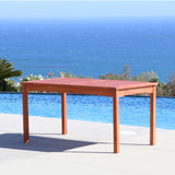 Outdoor Eucalyptus Wood Rectangular Table