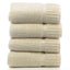 Luxury Hotel & Spa Towel 100% Genuine Turkish Cotton Bath Towels - Beige - Piano  - Set of 4