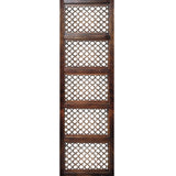 Decorative Mango Wood Wall Panel with See Through Circular Pattern, Brown