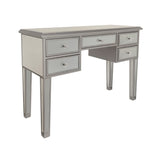 The Urban Port Mirror Console Table/Sofa Console Table, Silver & Clear