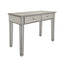 Mirrored Console Table/Vanity Table with 2 Drawers, Silver & Clear