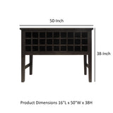 Rectangular Wooden Side Accent Table with Multiple Storage Slots, Brown