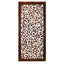 Rectangular Mango Wood Wall Panel with Cutout Scrollwork Details, Brown