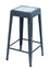 White Bar Stool With Smooth Matte Black Finish