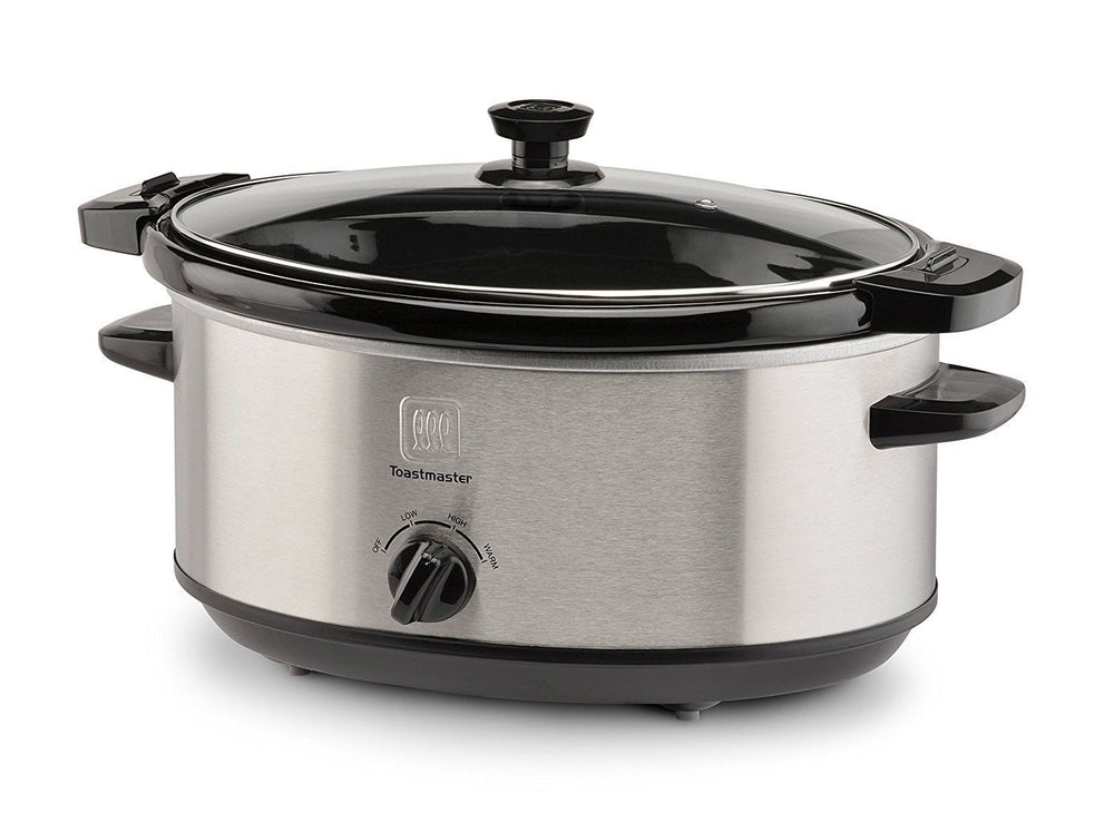 7 Quart Dial Control Slow Cooker with Built in Lid Holder
