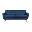 RETRO MID CENTURY NAVY BLUE FABRIC SOFA