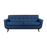 RETRO MID CENTURY NAVY BLUE FABRIC SOFA