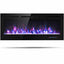 50 " Electric Fireplace Recessed Wall Mounted with Multicolor Flame