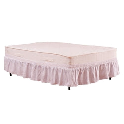 Twin / Full Size Around Bed 14" Elastic Wrap Ruffle Bed Skirt