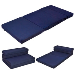 5' Quart Folding Futon Sleepover Sofa Bed Foam Mattress