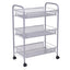 Black/Gray 3 Tier Storage Rack Trolley Cart