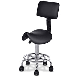 Adjustable Saddle Salon Rolling Massage Chair with Backrest
