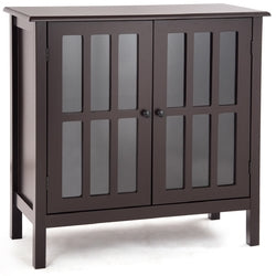 Glass Door Sideboard Console Storage Buffet Cabinet