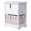 2 Tiers Wood Night Stand with Basket Drawer