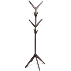 Wood Coat Rack Clothes Holder  Hall Stand