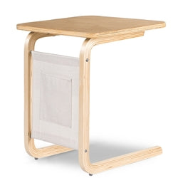 Bentwood Accent Coffee Table Square Tabletop with Storage Bag