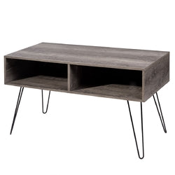 42" TV Stand Wood Media Console with Metal Hairpin Legs