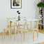 Set of 4 18" Wood Home Backless Dining Chairs