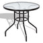 Patio Round Table Steel Frame Dining Table