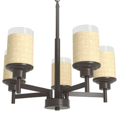 5 Light Farmhouse Espresso Pendant Chandelier