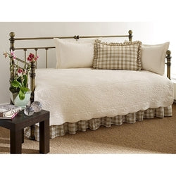 100-Percent Cotton 5-Piece Daybed Bedding Set in Ivory