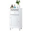 White Floor Linen Cabinet Bathroom Storage Organizer