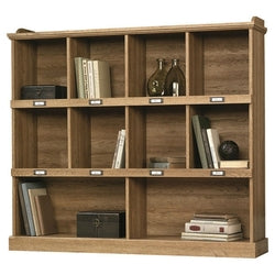 Scribed Oak Wood Finish 53-inch Wide 3-Shelf Bookcase Bookshelf - Made in USA