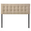 King size Beige Fabric Upholstered Headboard with Modern Tufting