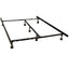 California King size Metal Bed Frame with 7-Legs and Locking Rug Rollers Wheels