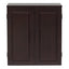 Dark Birch Wood Finish Bathroom Wall Cabinet