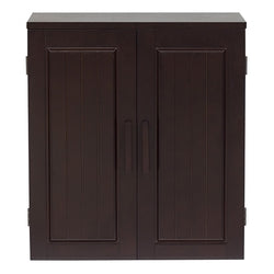 Dark Birch Wood Finish Bathroom Wall Cabinet