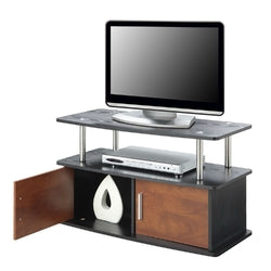 Modern 35-inch TV Stand in Brown Cherry Wood-grain Finish