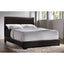 Queen size Dark Brown Faux Leather Upholstered Bed with Headboard