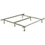 California King size Metal Bed Frame with Wide Stance Glide Legs and Headboard Brackets
