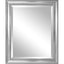 Bathroom Mirror with Silver Frame - Hangs Vertically or Horizontally