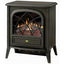 Black Compact Stove Style Electric Fireplace Space Heater with 3D Flame