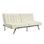 Splitback Multi-Position Futon Sofa Sleeper in Vanilla