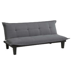 Charcoal Microfiber Click-Clack Futon Sofa Bed Lounger– Qolture