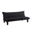 Black Microfiber Click-Clack Sleeper Sofa Bed Futon Lounger