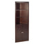 Espresso Corner Bathroom Linen Cabinet with Shelves