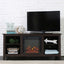 Espresso Wood 58-inch TV Stand Electric Fireplace Space Heater