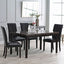 Contemporary 60 x 36 inch Dining Table With Faux Marble Top