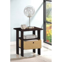 Espresso End Table Nightstand for Bedroom or Living Room