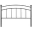 Full size Classic Black Metal Headboard with Round Posts